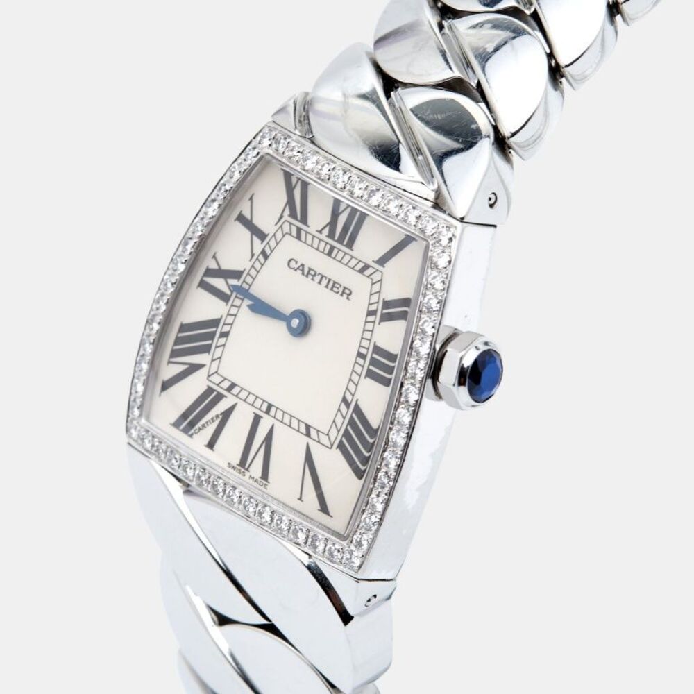 Cartier Silver Stainless Steel Diamond La Dona W660022I Women's Wristwatch 28 mm - Picture 2 of 4